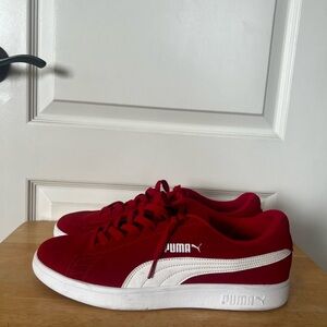 Red and White Puma Shoes Men’s size 11.5 Used No Box